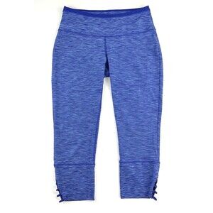 Prana Womens Sz M Blue Violet Tori Capri Cropped Leggings Performance Knit 21"